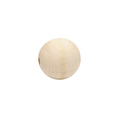 Wooden Macrame Bead - Round Raw 25mm Pack of 6
