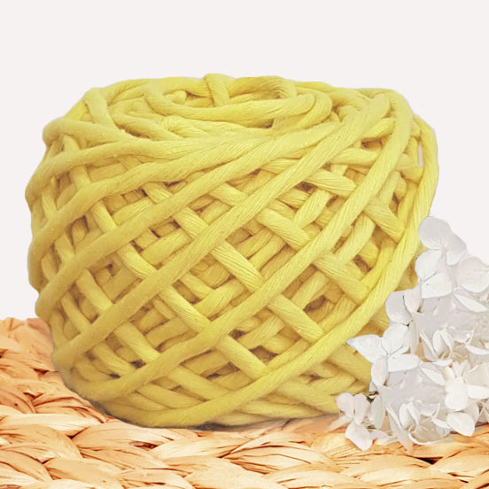 Lil' Luxe Cloud 9 Macrame Cotton - 4mm Sunshine Yellow