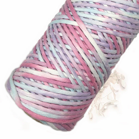 Lil' Luxe Hand Painted Macrame Cotton - 4mm Sweet Sunrise